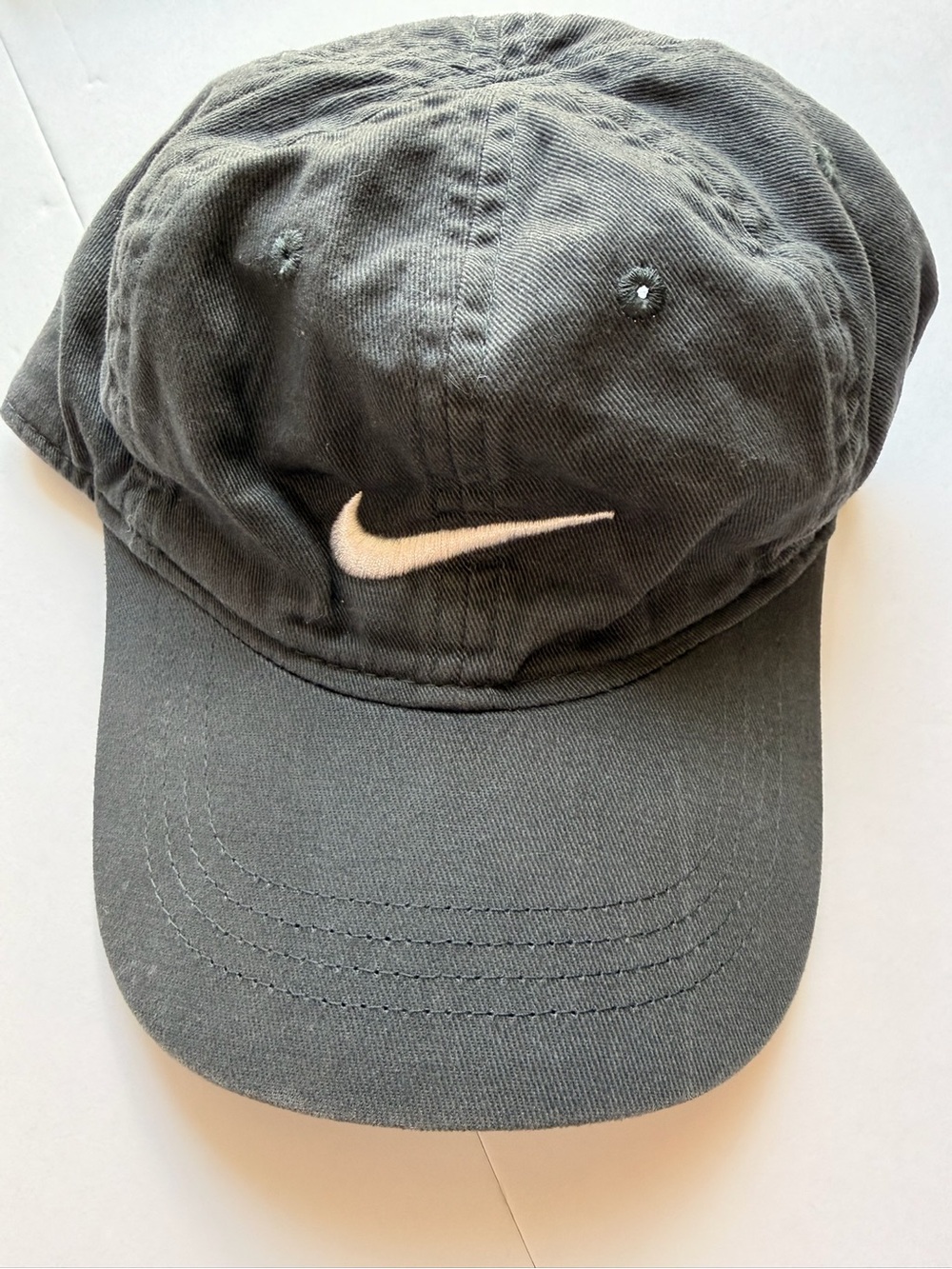 Nike Toddler Hat in Gray with Neon Yellow Swoosh adjustable